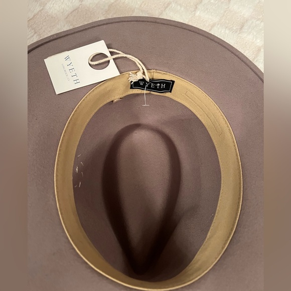 NWT! Wyeth by Todd Magill 100% Wool Neutral Embroidered Rancher Fedora Hat - Picture 5 of 7